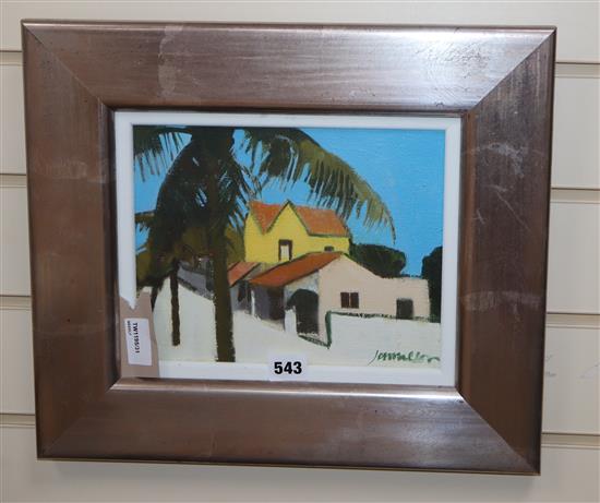 Charles Jamieson (b. 1952), Cienfuegos House, signed, oil on canvas, 20.5cm x 25.5cm